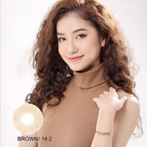 lens peachy brown